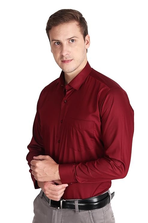 HARRY CLUB Men's Slim Fit Solid Formal Shirt